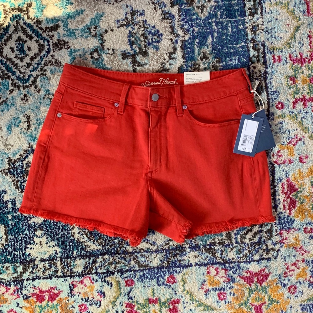 Universal Thread High-Rise Red Shorts Size 12